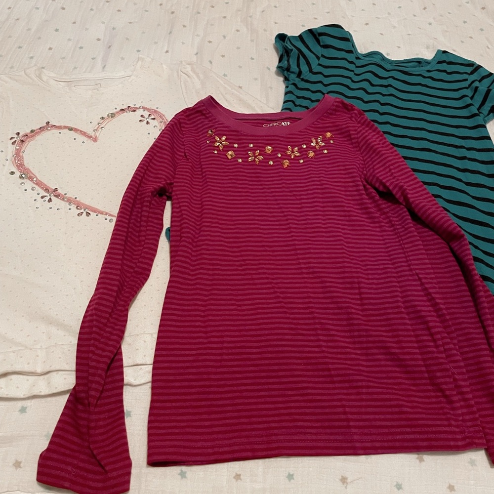 Three girls tops (size 6)